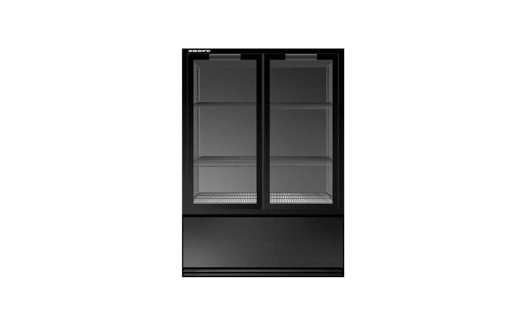 SKOPE SL350N.2SW SpeedLane Grab & Go Fridge | 2 Swing Doors with Solid Back