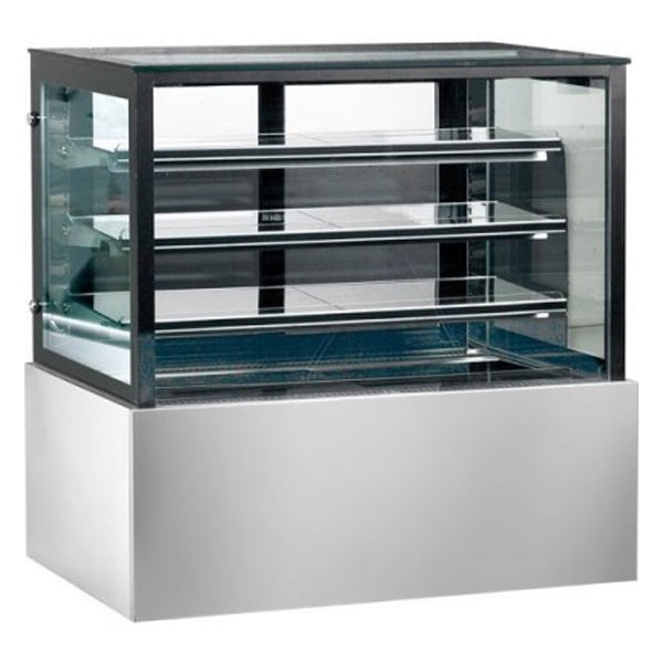 Chilled Food Display, Bonvue SL840V, Food Display Square Glass, Sliding Glass Doors