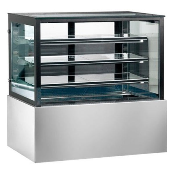 Chilled Food Display, Bonvue SL860V, Food Display Square Glass, Sliding Glass Doors