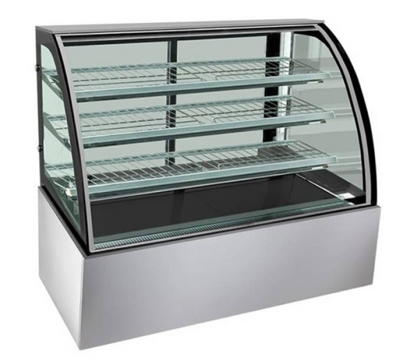 Chilled Food Display, Bonvue SL860, Food Display Curved Glass, Sliding Glass Doors