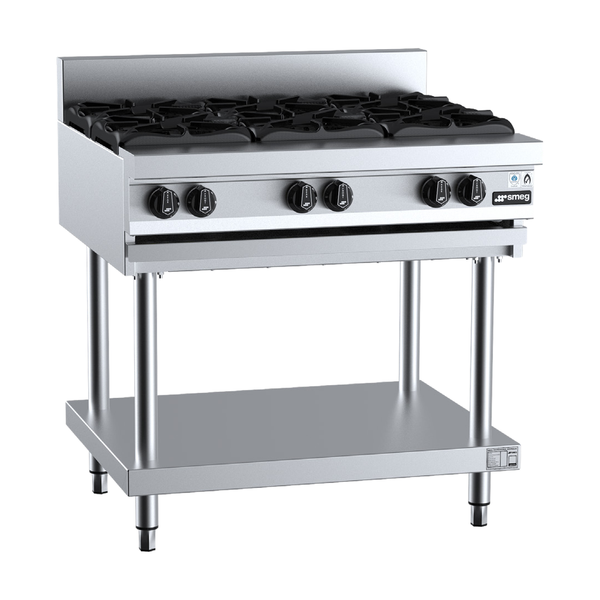 Smeg SPBT6 6 Burner Boiling Top on Stand