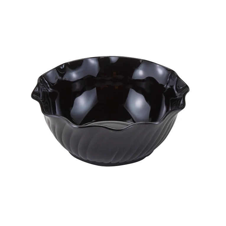 Cambro SRB13110 I SAN Swirl Bowls I 384 mL (13 oz) I Black I Case of 24