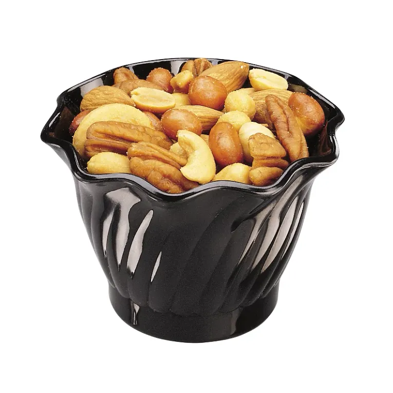 Cambro SRB5110 I SAN Swirl Bowls I 148 mL (5 oz) I Black I Case of 24