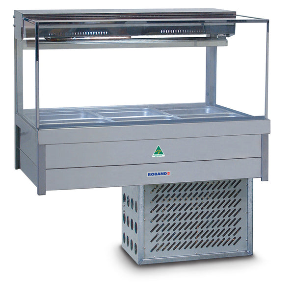 Roband SRX23RD | Square Glass | Refrigerated Cold Plate | Cold Bain Marie | Food Display