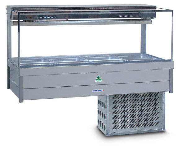 Roband SRX24RD | Square Glass | Refrigerated Cold Plate | Cold Bain Marie | Food Display