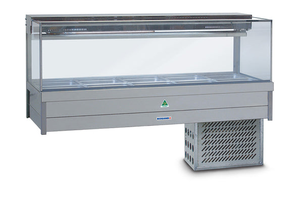 Roband SRX25RD | Square Glass | Refrigerated Cold Plate | Cold Bain Marie | Food Display