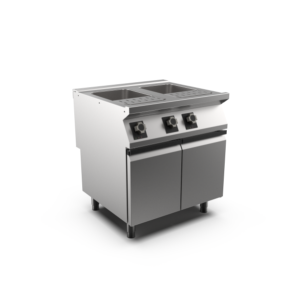 Mareno CP78E M1 70 Series Double Well Electric Pasta Cooker I Open Cabinet Base I 28+28 L