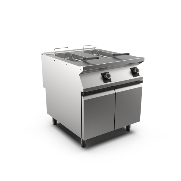 Mareno FR98E15A M1 90 Series Twin Pan Electric Fryer I Cabinet Base I 15+15 L