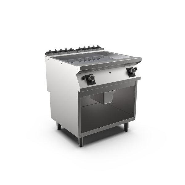 Mareno FT78GLCG-NG M1 70 Series Chrome Gas Frytop on Open Stand I Freestanding I 800mm wide