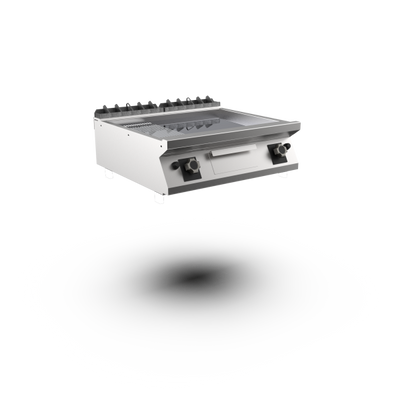 Mareno FT78GMCT-NG M1 70 Series Gas Griddle Top with 2/3 Smooth and 1/3 Ribbed Chromed Plate I 800mm wide