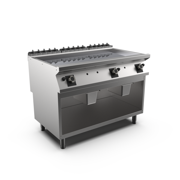 Mareno FT912GLCG-NG M1 90 Series Chrome Gas Frytop on Open Stand I 1200mm Wide