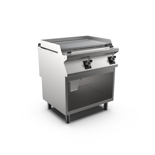 Mareno GL78GIG-NG M1 70 Series Gas Charcoal Grill With Lava Rocks and Stainless Steel Grid on Open Stand I Freestanding I 800mm Wide