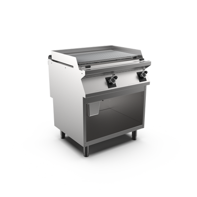 Mareno GL78GIG-NG M1 70 Series Gas Charcoal Grill With Lava Rocks and Stainless Steel Grid on Open Stand I Freestanding I 800mm Wide