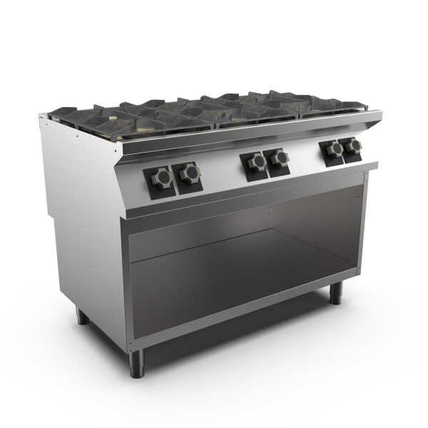 Mareno PC712GG-NG M1 70 Series Gas Cook Top on Open Stand I Freestanding I 6 Burner