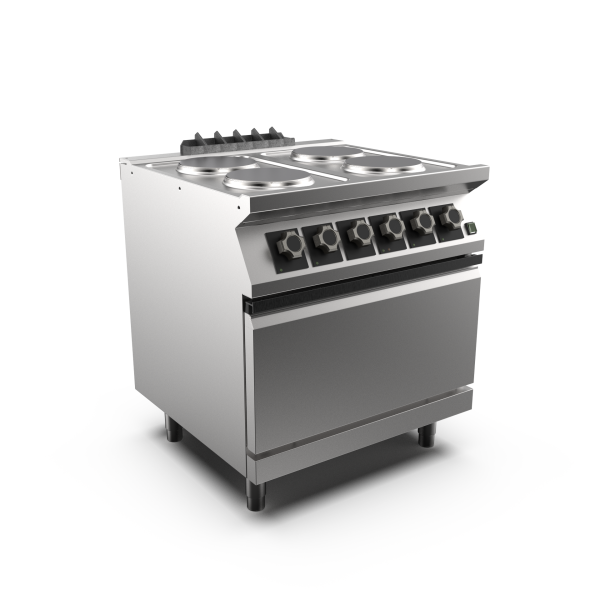 Mareno PC78EFEVPT M1 70 Series 4 Hob Electric Circular Cook Top Range with Fan Assisted Electric Oven