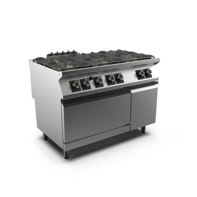 Mareno PC912GFG-NG M1 90 Series 6 Burner Gas Cook Top Range with Gas Oven I Freestanding I 1200mm Wide
