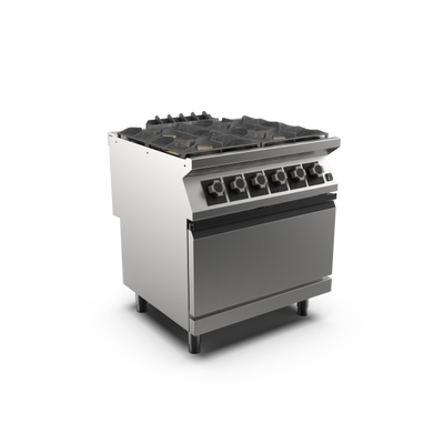 Mareno PC98GFEV-NG M1 90 Series 4 Burner Gas Cook Top Range with Fan Assisted Electric Oven I Freestanding I 800mm Wide