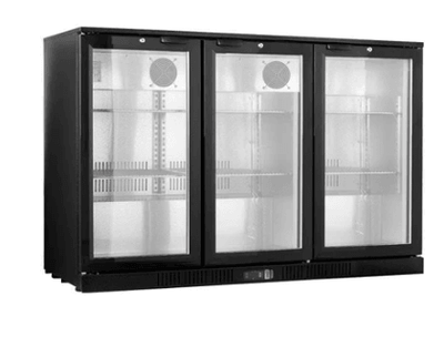 Temperate Thermaster LG-330HC I Under Bench I 3 Door Glass Refrigerator I Bar Fridge I Commercial Drinks Fridge I Bar Cooler
