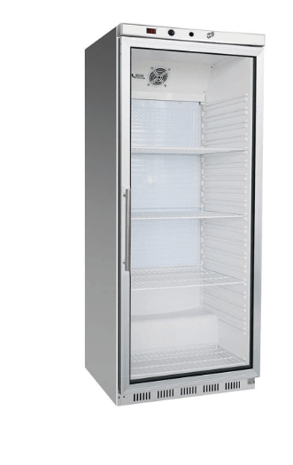 F.E.D HR600G S/S I Glass Door Bar Fridge I Glass Front Bar Fridge (620L)