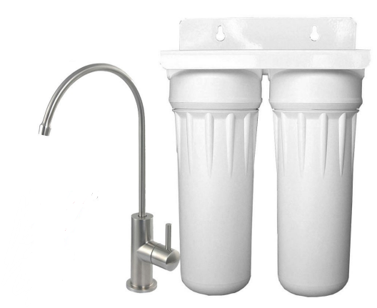 Xsential I XCD200-FL I Twin Housings I Under Sink Water Filter I Flouride I Reduction System