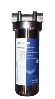 Xsential I XSS1036 I 10" I Stainless Steel I Water Filter Housing I with 3/4" Ports