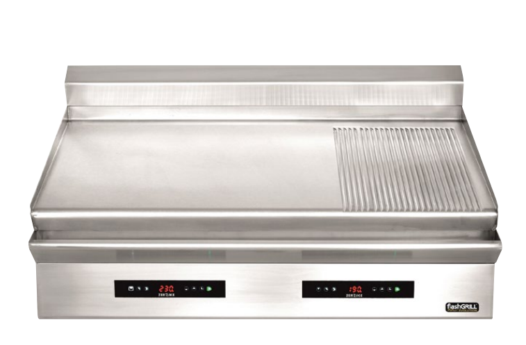 Meris ZEE-GE1270D2C 1/3 I Ribbed Griddle I Electric Griddle I Commercial Electric Griddle