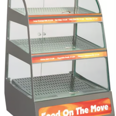 UNIS Square 3 Tray I HOT Kentucky I Table Top I Food Warmer Display I Hot I Food Display Cabinet