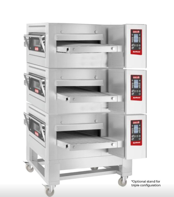 Zanolli 1SV4402C-3 Synthesis 20 Inch Gas Impingment Conveyor Oven Triple Stack Configuration