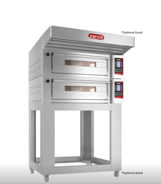 Zanolli POM1E04A-2 Teorema Polis Double Bakery Deck Oven with Chamber Height