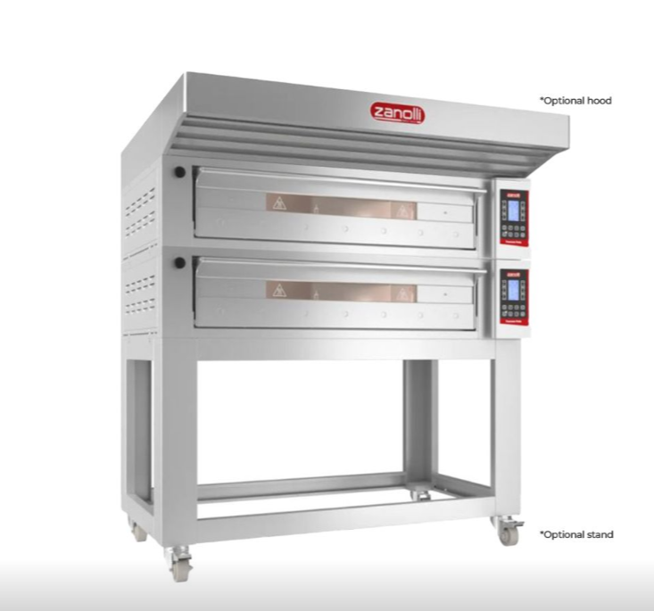 Zanolli POM3E04A-2 Teorema Polis Electric 3 Tray Double Bakery Deck Oven