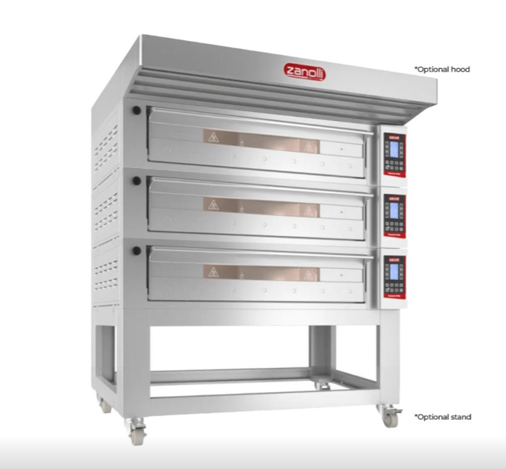 Zanolli POM3E04A-3 Teorema Polis Electric 3 Tray Triple Bakery Deck Oven