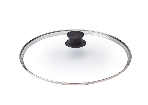 ECO-LID SM-5303 | Toughened Glass Lid | Stainless Steel Rim | Black Silicone Handle | Small