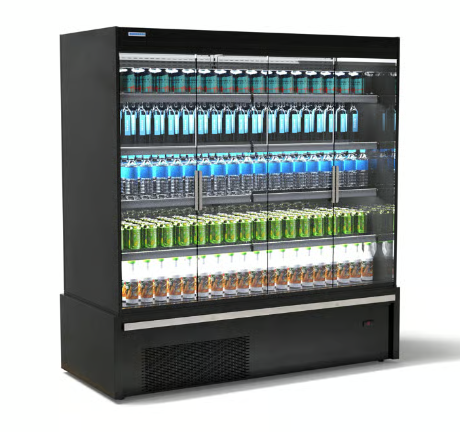 Hussmann H2TMDS-19 Self-Contained Multideck Glass 3-Door Chiller
