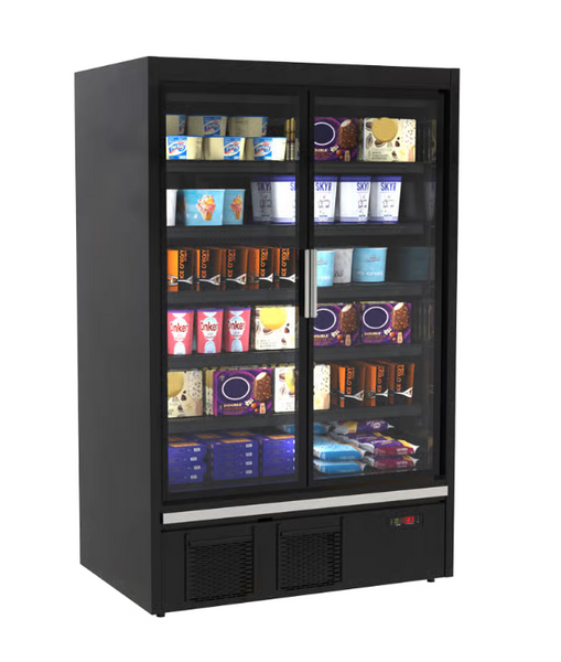 Hussmann H2TLDS-14 Self-Contained Multideck Glass 2-Door Freezer