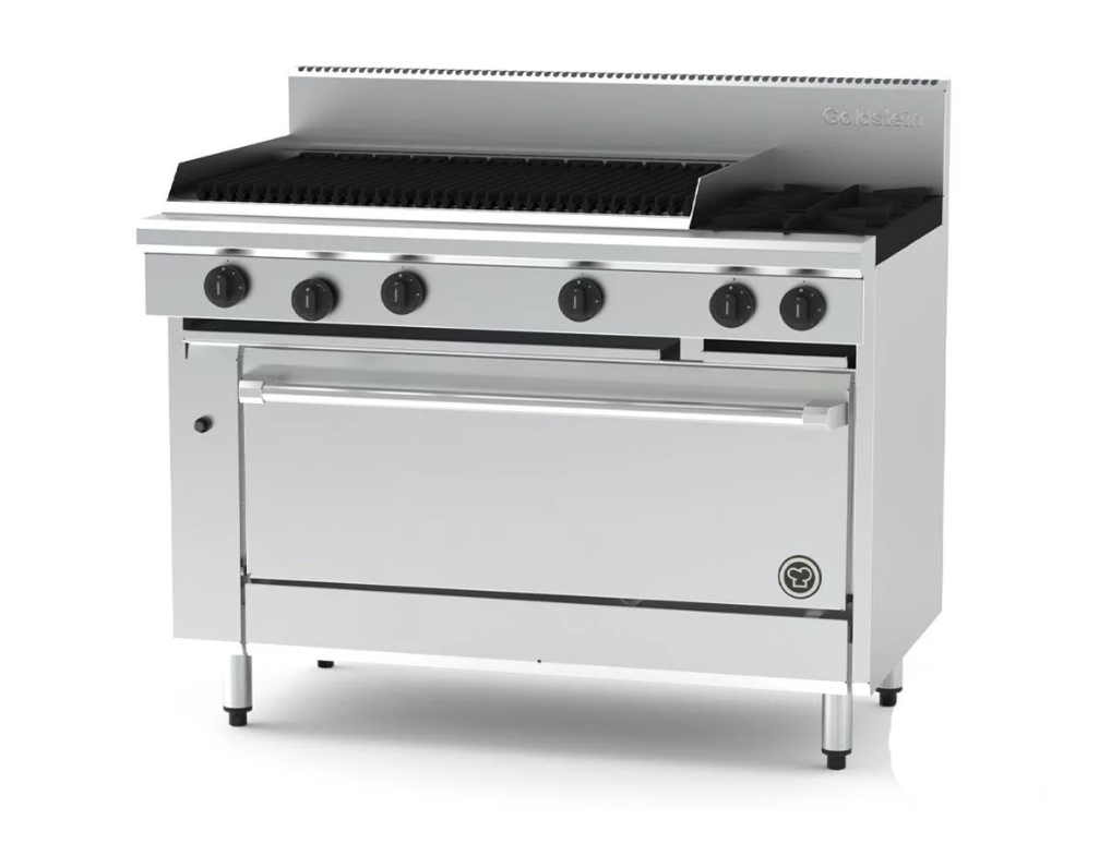 Goldstein PF36Q240E-X 2 Burner & Chargrill Static Electric Oven