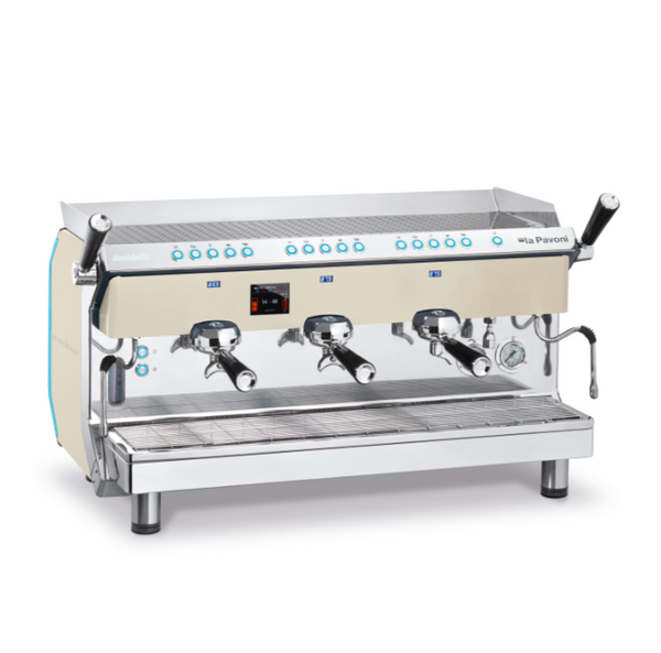 La Pavoni Professional DESIDERIO3VBEU Desirderio White 3-Group Coffee Machine