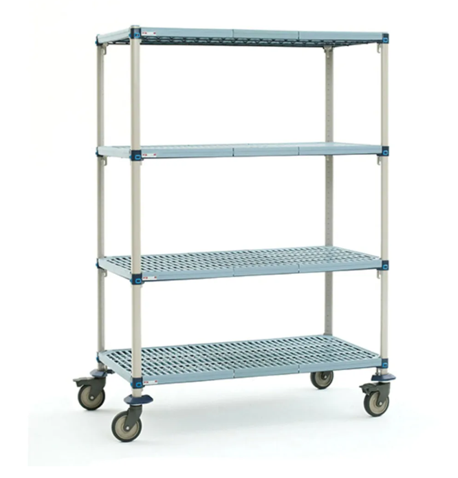 Metro MAXQ.M4T68.2136 | MAXQ | 4 Tier | 21” x 36” | Mobile Polymer Mat Shelving | Mobile Shelves