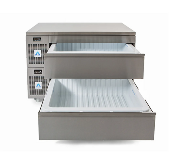Adande VLS2.CT Side Engine Double Slimline Dual Temperature Drawers