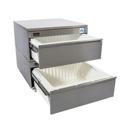 Adande VCR2.RHS | Double Dual Temperature Drawers | Roller (adjustable) / Heatshield Top | 854mm Height