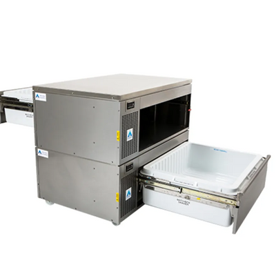 Adande VCM2.RW | Double Dual Temperature Matchbox Drawers | Roller (adjustable) / Solid Work Top