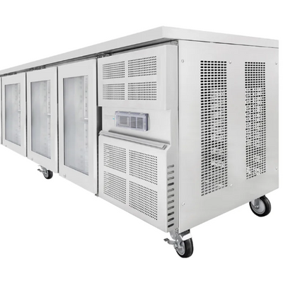 Airex AXR.UCGN.4G.900H | 4 Glass Door | Undercounter Refrigerator| with Height Increase Spacer | 368L | Undercounter Fridge