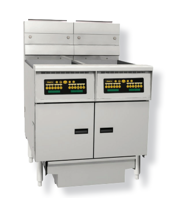 Anets FDAGP255C Platinum 55 Series Gas Fryer with Computer Control - 2 Filter Drawers