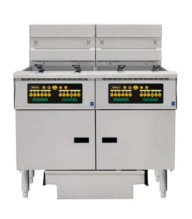 Anets FDAEP214C Platinum Series Electric Fryer with Computer Control - 2 Filter Drawers