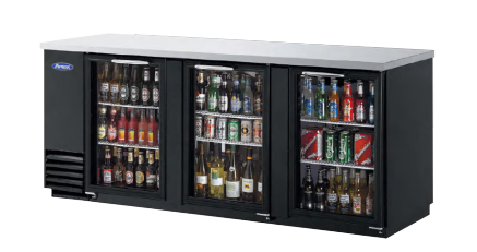 Atosa MBB90GR Refrigerated Back Bar Cooler with Glass Door - 2268mm Wide