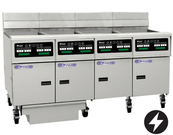 Pitco SE14C-4/FD | Solstice Fryer | Filter Drawer | Electric Fryer | 4 Bank Fryer
