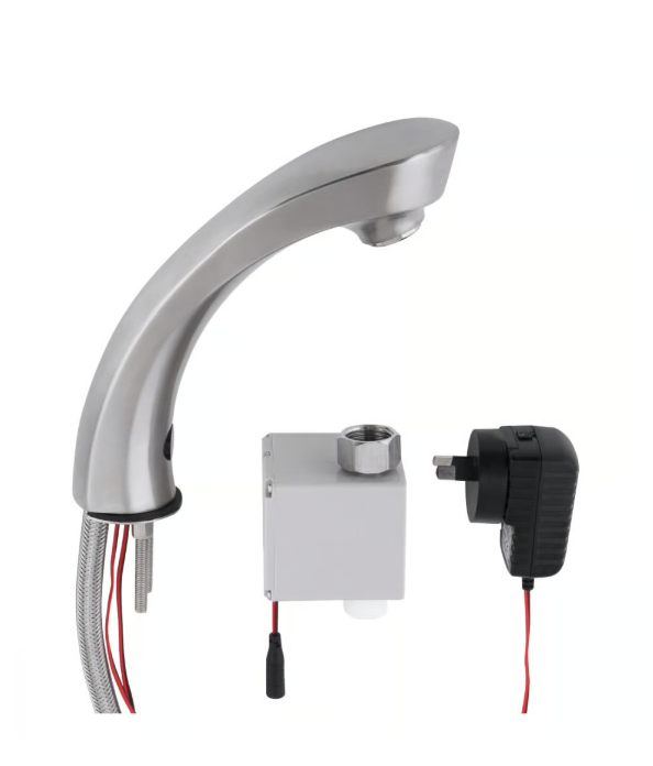 3monkeez T-3MSS-HMSTM-TV Hob Mounted Infrared Sensor Tap with Temperature Valve - Mains