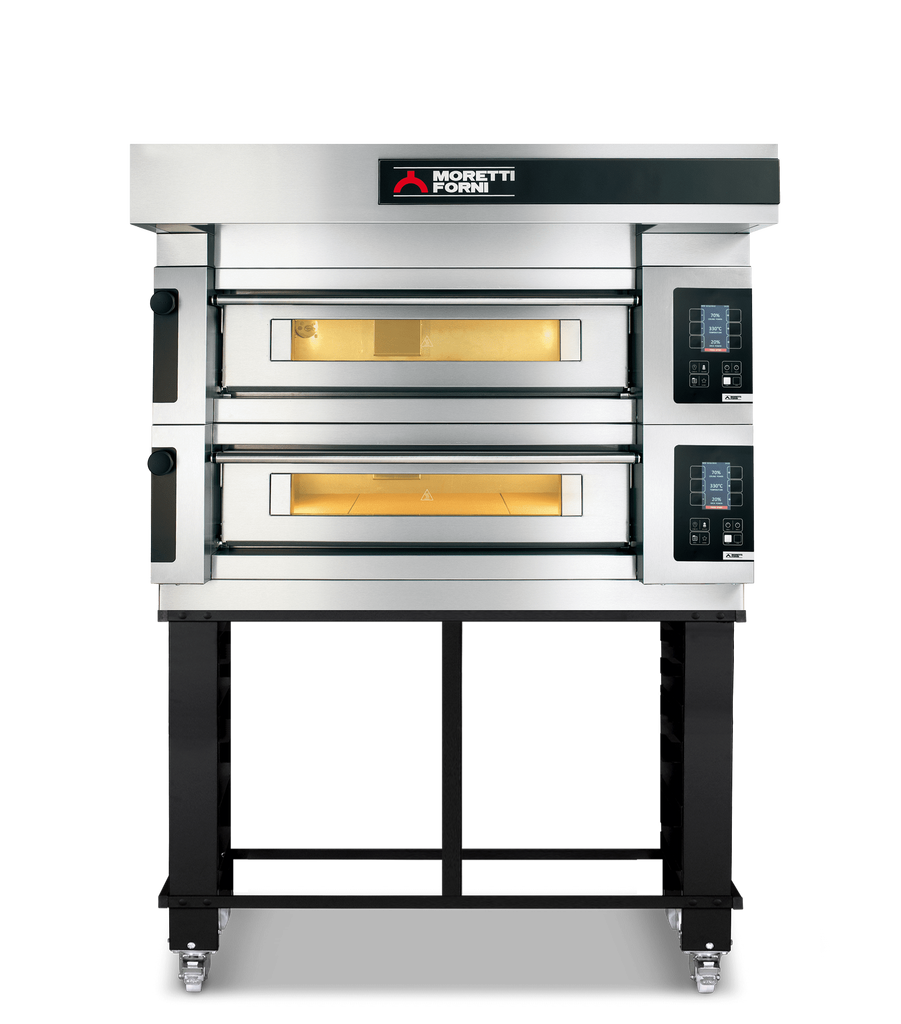 Moretti COMP S100E/2A/S | serieS Double Deck Bakery Oven on Stand