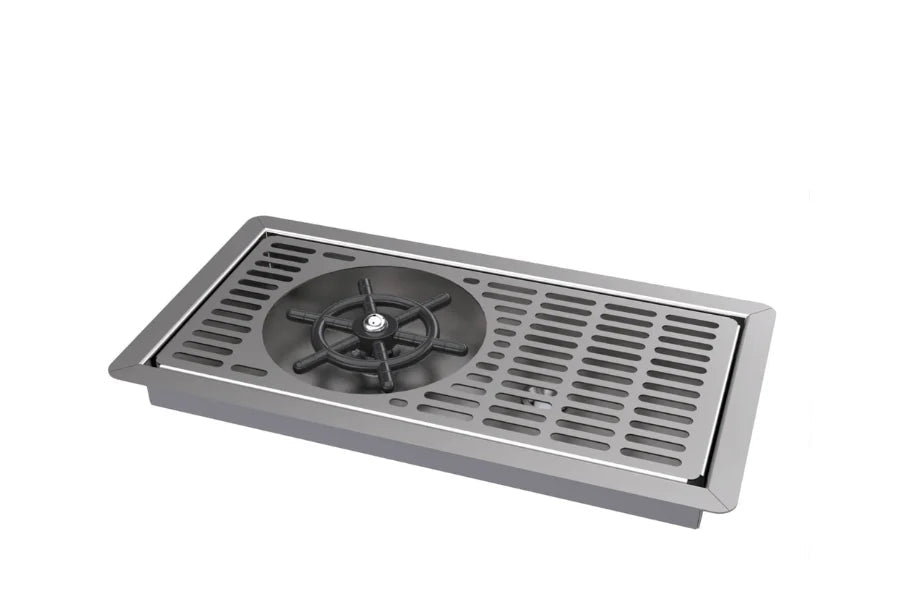 Simply Stainless SBM.DT.GR.0300 | 300mm Drop In Drip Tray with Glass Rinser