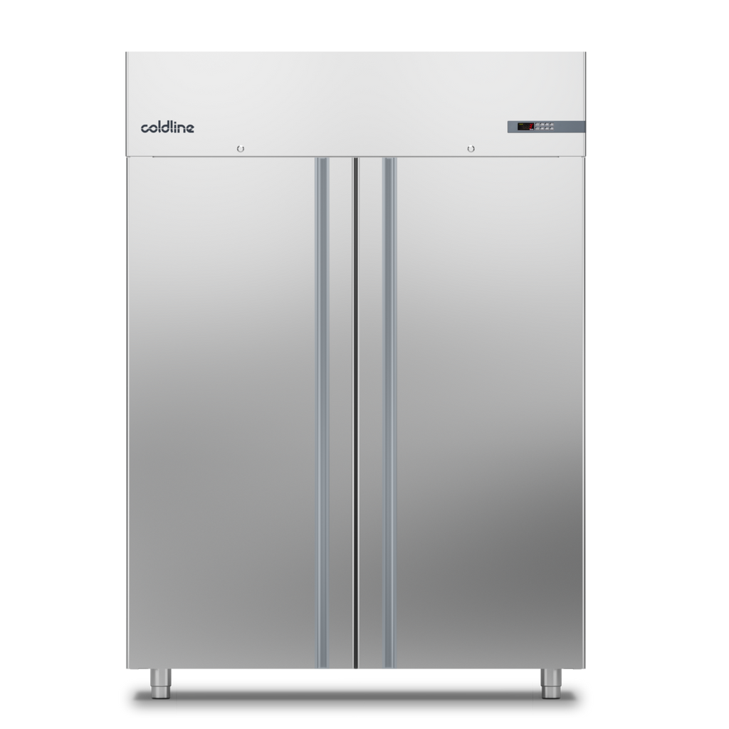 Coldline A140/2BE|Double Door Upright Smart Cabinet Freezer 1400Lt