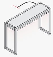 StayHot ST-FS-1125 Classic | Freestanding | Table Stand | for VL-1125 Strip Heater | Brushed Stainless Steel